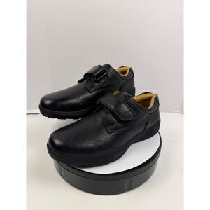 Dr Comfort Orthopedic Black Leather Hook and Loop Diabetic Shoes Men 10.5 W